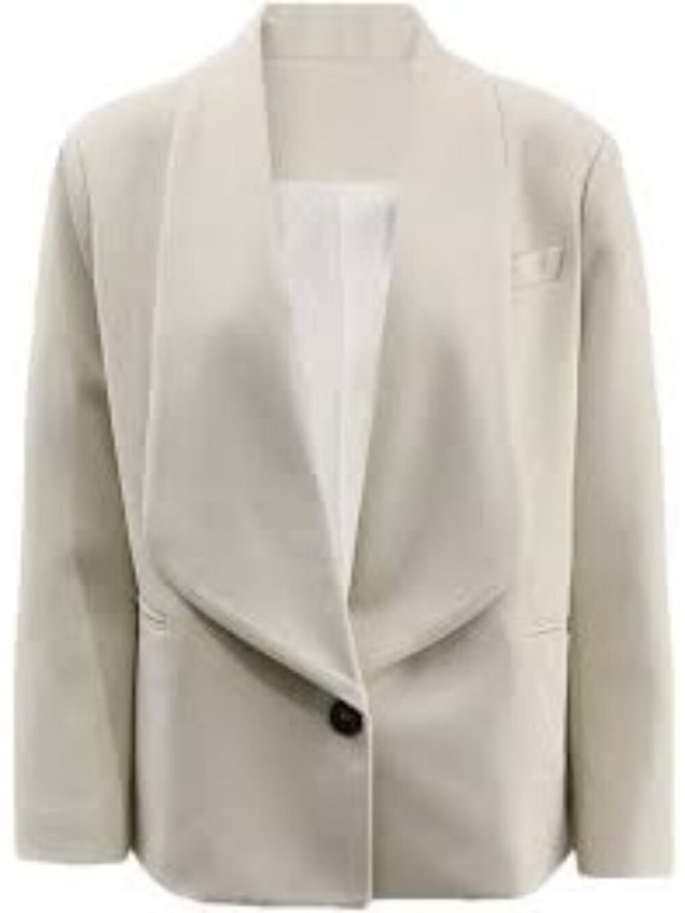 GELI Women’s Cream Shawl Collar Tuxedo Long Sleeve Blazer Size 8